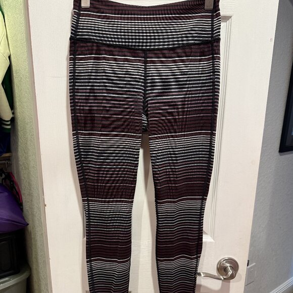 Athleta HR Expanse Stripe Chaturanga Leggings Medium - Picture 1 of 2